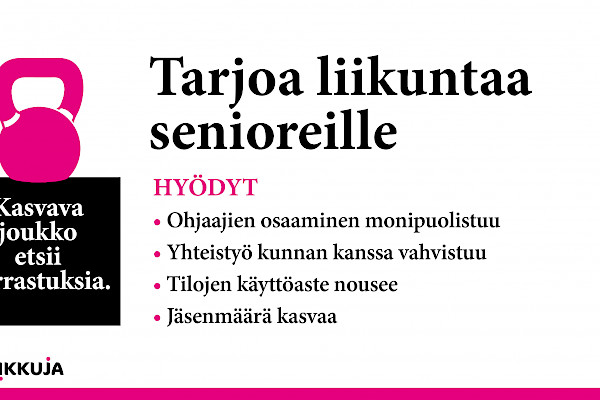 Tarjoa liikuntaa senioreille -teksti