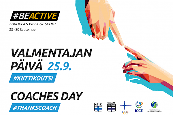 Valmentaja päivä 25.9. Coaches Day -tekstit